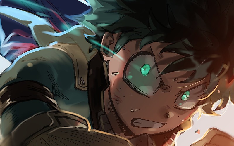 anime boys, anime, green eyes, Boku no Hero Academia, Midoriya Izuku