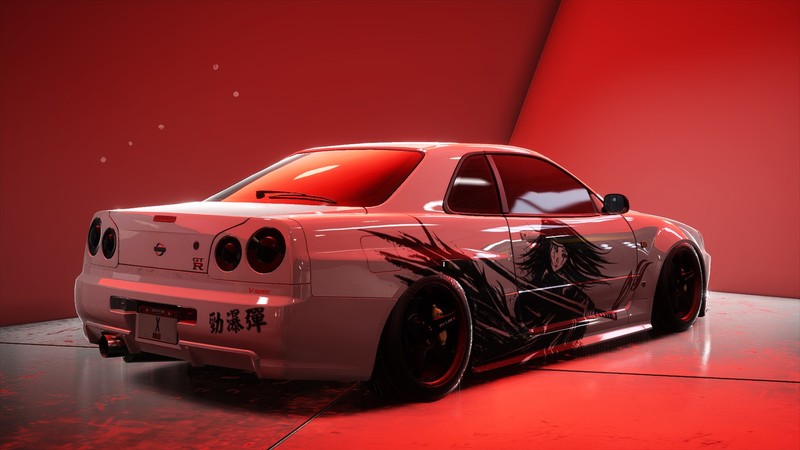red, Need for Speed, white, Nissan GTR