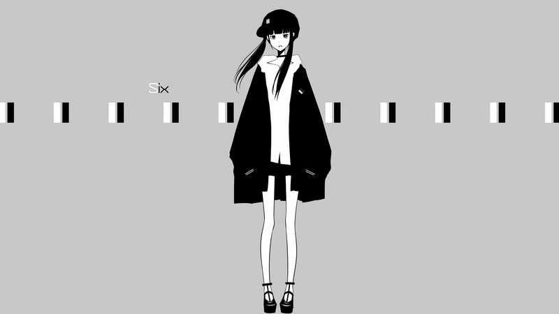 simple background, anime girls, original characters, jacket, hat, collar, long hair