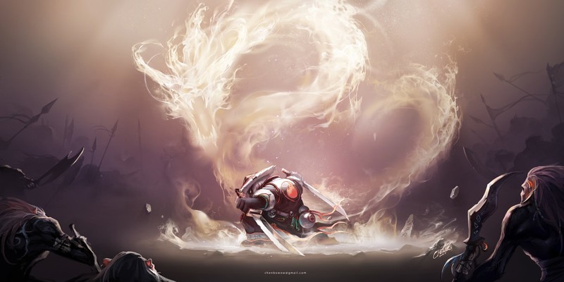 Chenbo, World of Warcraft, Warcraft, Pandaren, Chen Stormstout, dragon, sword, weapon, hat, armor, axes, spear, battle