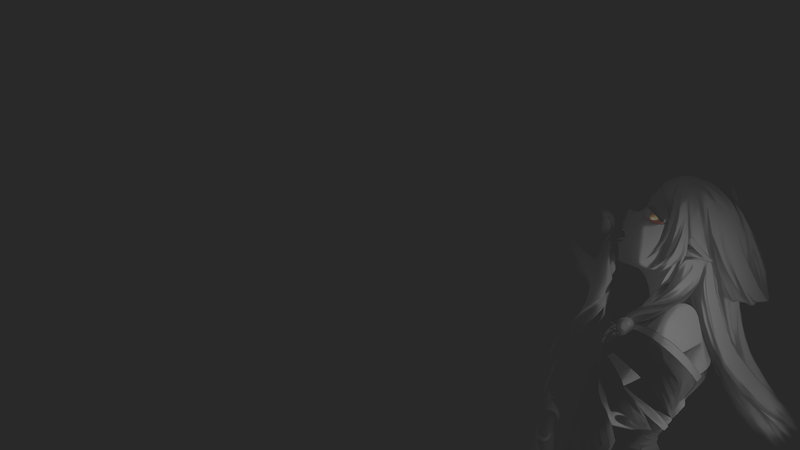 anime, anime girls, fan art, illustration, dark background, selective coloring, minimalism