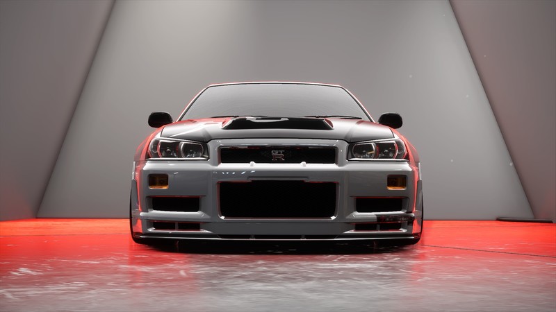 Need for Speed, car, frontal view, Nissan, Nissan Skyline R34, Nissan Skyline