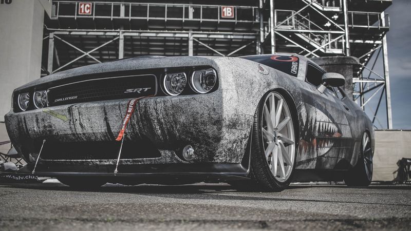 dodge challenger, dodge, challenger, sports car, racing, lights, bumper, wheel, 4k