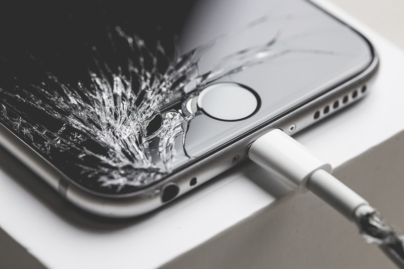 broken, broken glass, technology, iPhone, monochrome, macro, cracked