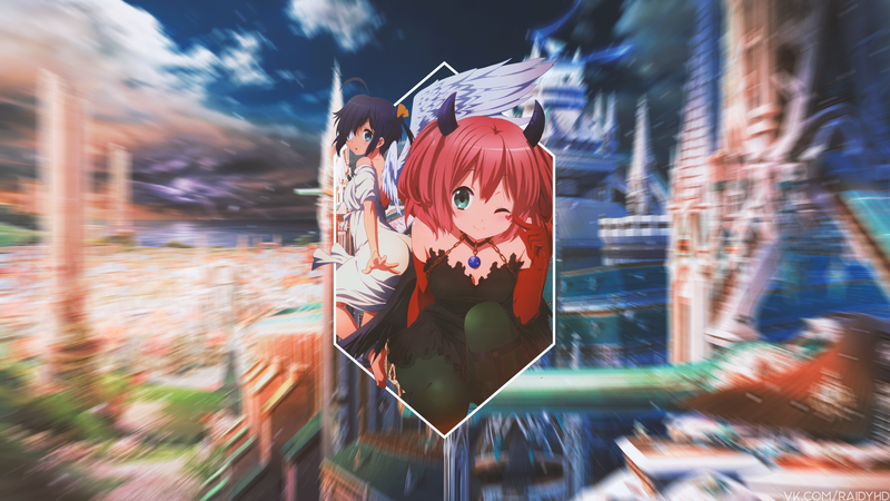 anime girls, anime, picture-in-picture, Takanashi Rikka, Shichimiya Satone