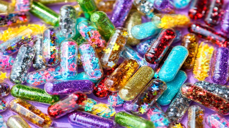 colorful, Capsule, abstract, sparkle, bright