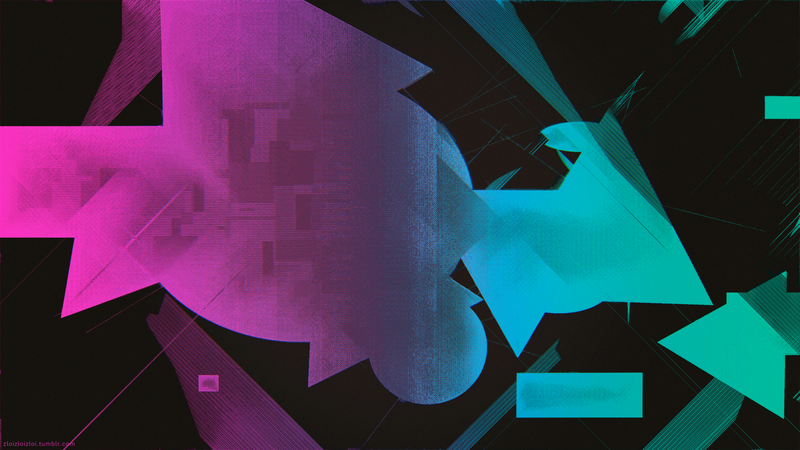 glitch art, abstract, vintage, vaporwave