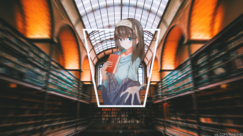 anime girls, anime, picture-in-picture