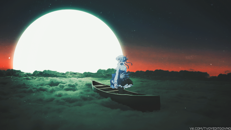 anime, anime girls, Moon