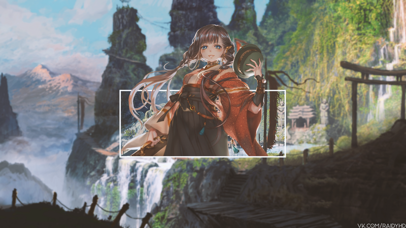 anime girls, anime, picture-in-picture