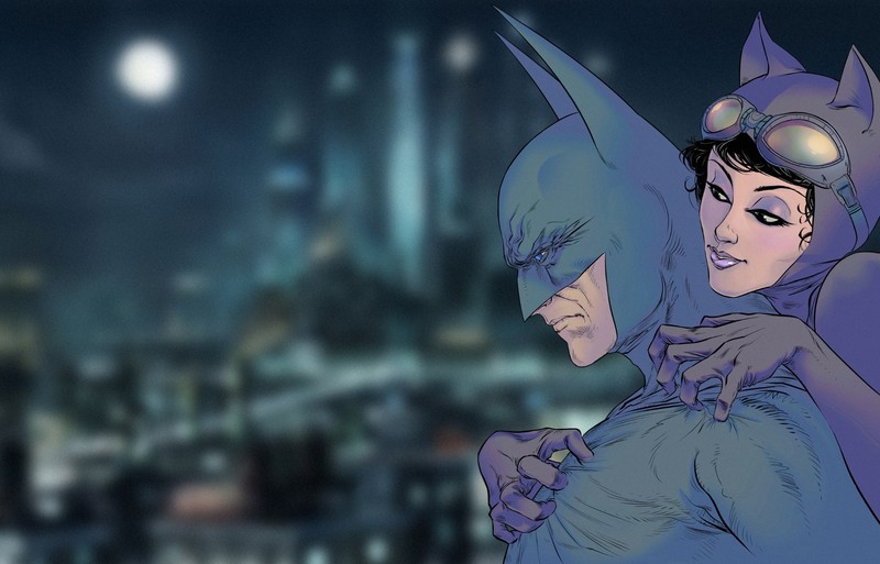 artwork, Batman, comic art, Catwoman