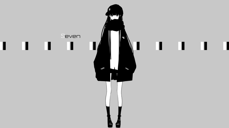 anime girls, original characters, simple background, hat, jacket, skirt, scarf, long hair