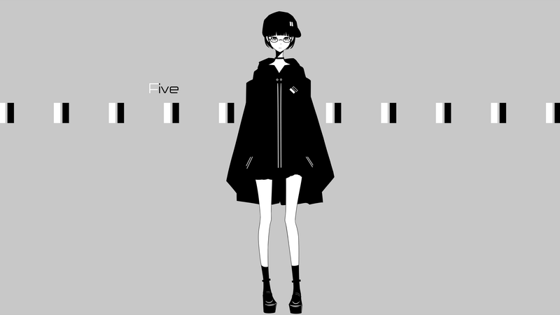anime girls, original characters, simple background, hat, jacket, skirt, short hair, glasses, meganekko