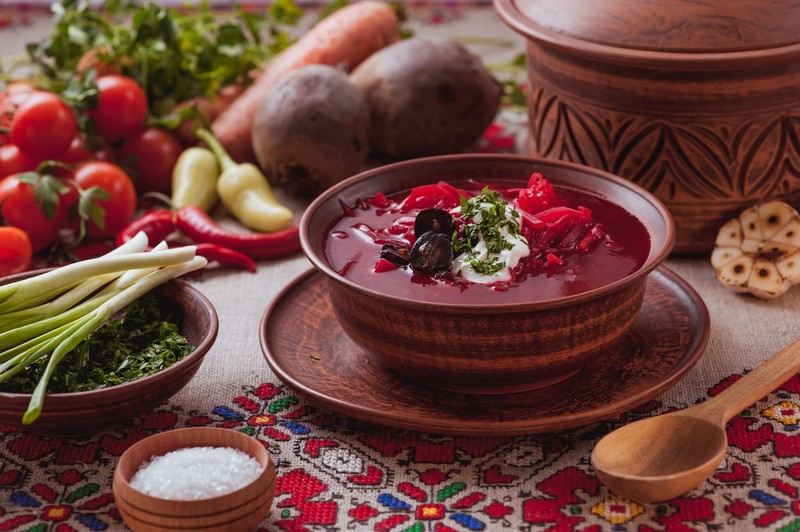 borscht, food, still life, vegetables, Traditional Foods, soup