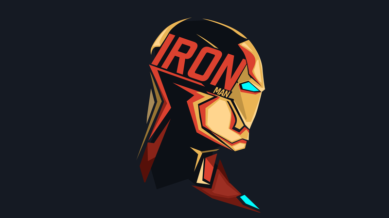 Iron Man, minimalism, comic books, superhero, Marvel Comics