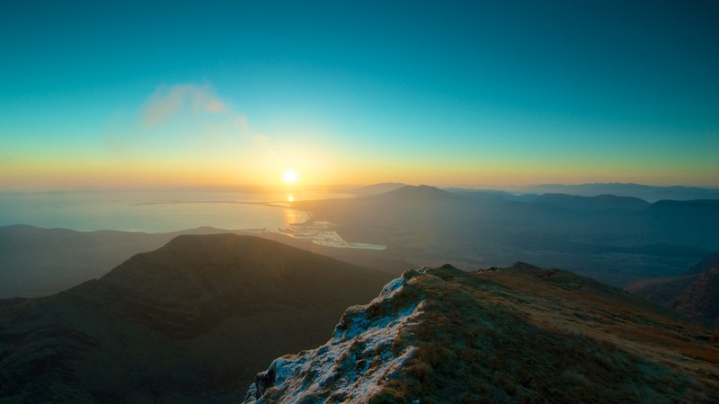 mountains, sky, nature, landscape, bay, sunset, skyscape