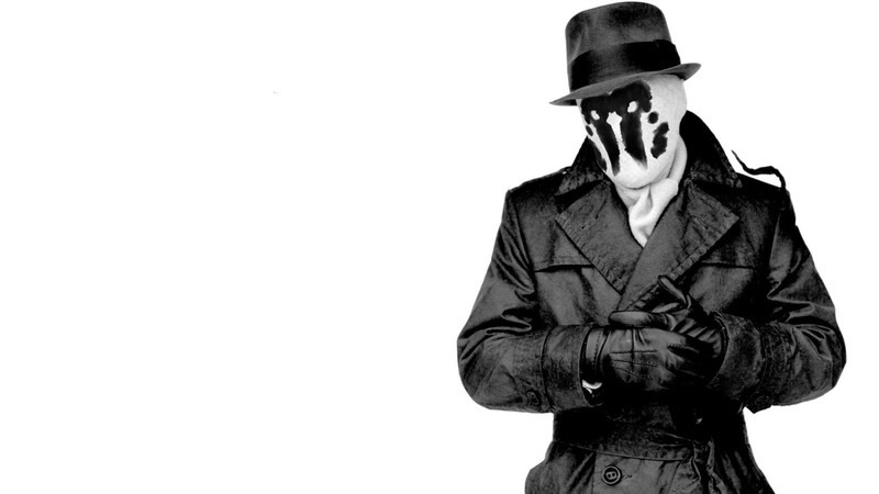 Watchmen, Rorschach, movies, simple background, white background
