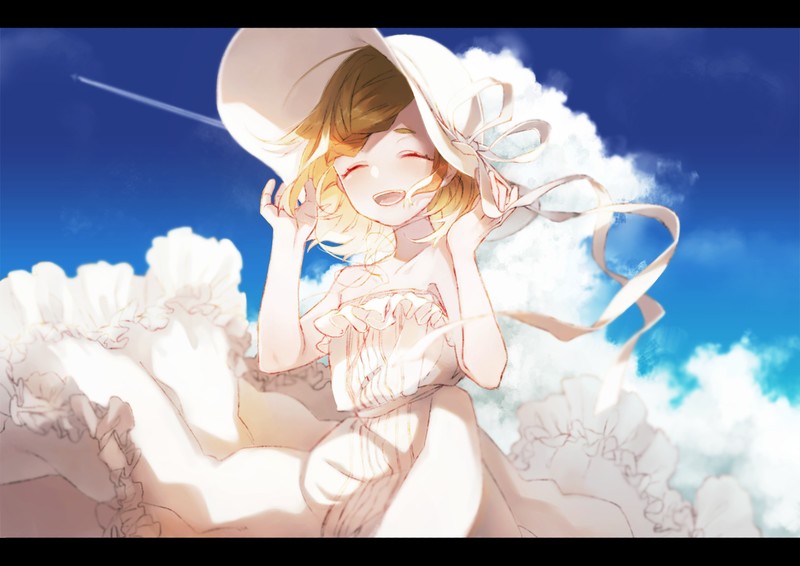 anime, anime girls, sky, original characters