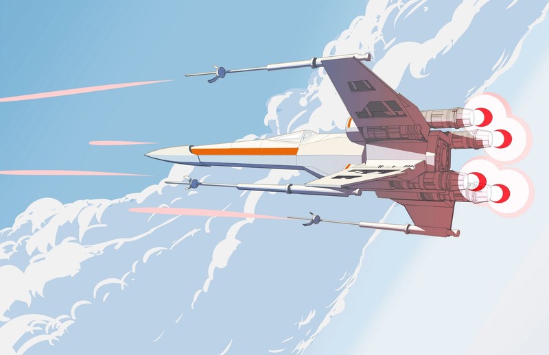 Star Wars Ships, X-wing, Star Wars, digital art, science fiction, vehicle, artwork