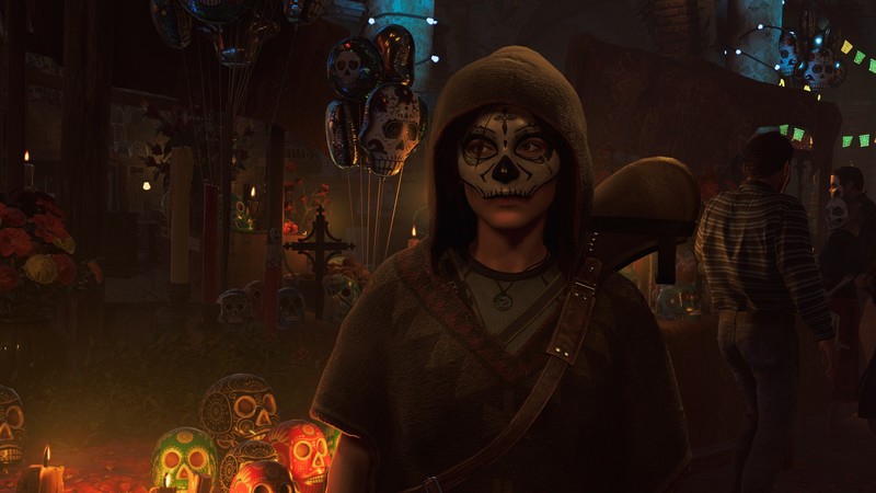 Tomb Raider, Lara Croft, Mexican, mask, video games, screen shot