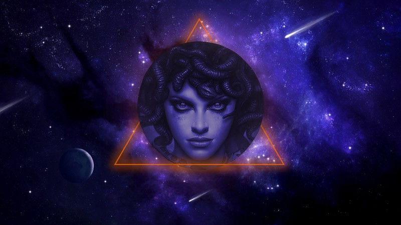 Medusa, stars, space, galaxy