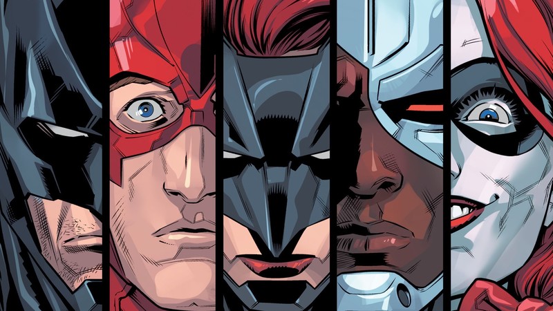 DC Comics, Harley Quinn, Cyborg (DC Comics), Flash, Batman, Batwoman