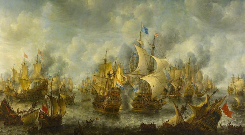 sea, battle, military, artwork, history, sailing ship