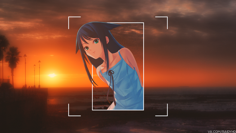 anime, anime girls, picture-in-picture, Saya no Uta