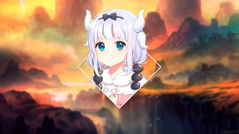 picture-in-picture, anime girls, Japan, Kanna Kamui (Kobayashi-san Chi no Maid Dragon)
