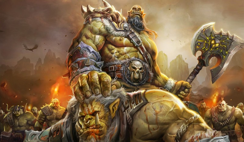 creature, orks, warrior, fantasy art, artwork