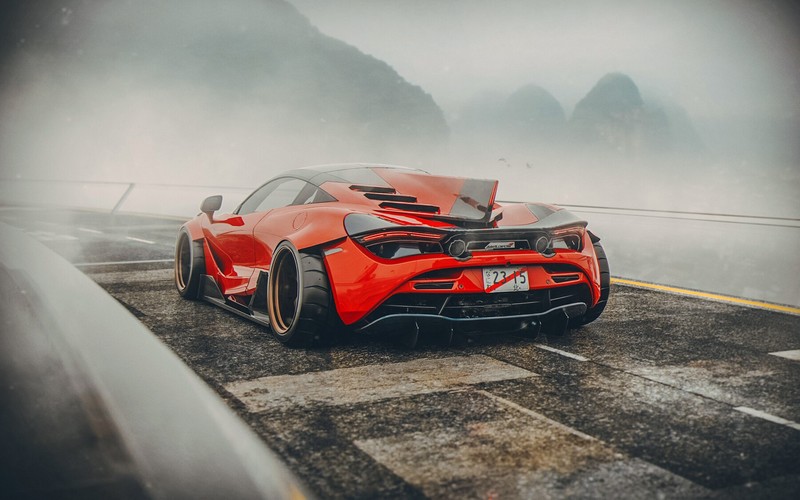 futuristic, car, digital, 3D, artwork, McLaren