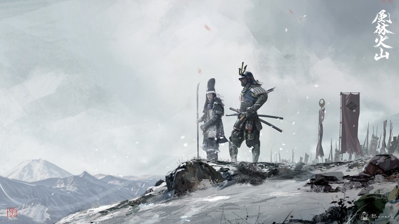 samurai, Japan, army, katana, artwork, Commander, David Benzal