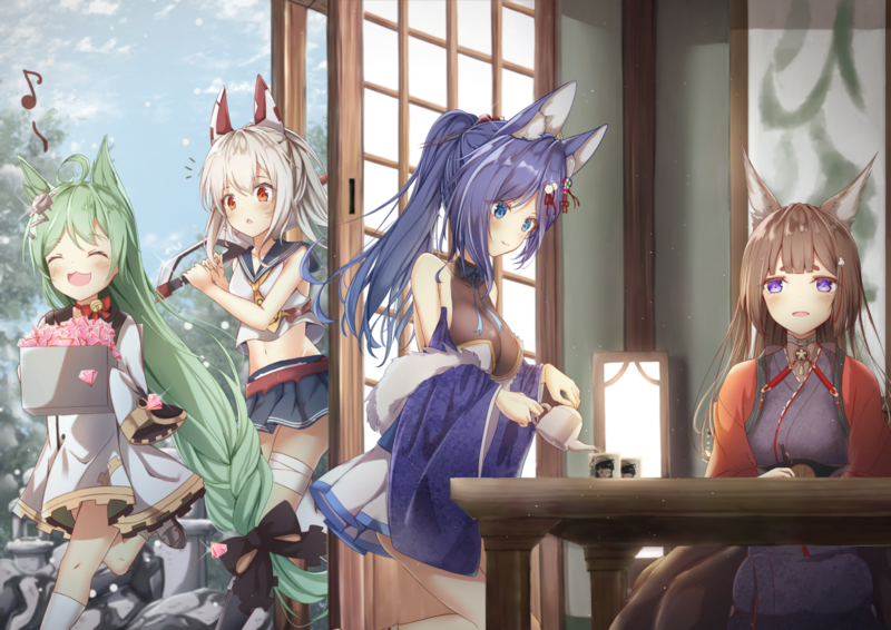 anime girls, anime, Azur Lane, Ayanami (Azur Lane), Amagi (Azur Lane)