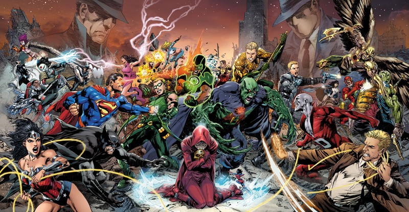 DC Comics, Superman, Batman, Wonder Woman, Green Lantern, Flash, Aquaman, superhero, battle, comics, Justice League, Martian Manhunter, John Constantine, katana, Green Arrow