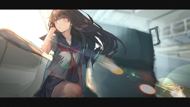 anime, anime girls, original characters, school uniform, Rolua Noa