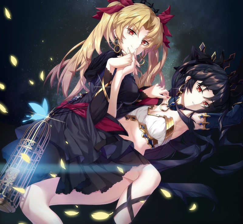 anime girls, anime, Fate/Grand Order, Ereshkigal (Fate/Grand Order), Yurix, Ishtar (Fate Grand Order)