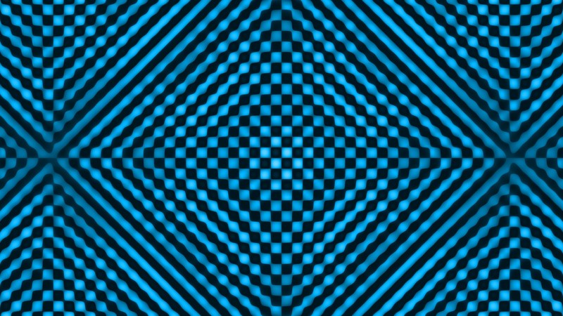 blue background, abstract, optical illusion, digital art, square, symmetry, cyan