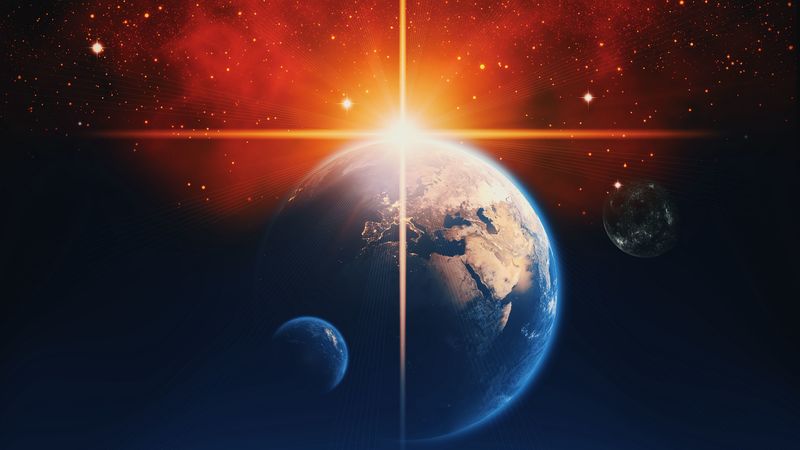 planets, stars, shine, space, universe, galaxy, 4k