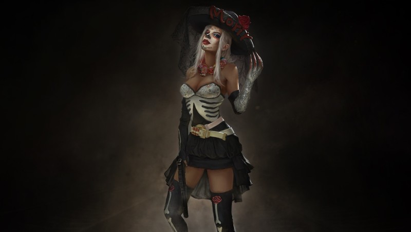 Dia de los Muertos, fantasy art, fantasy girl, artwork