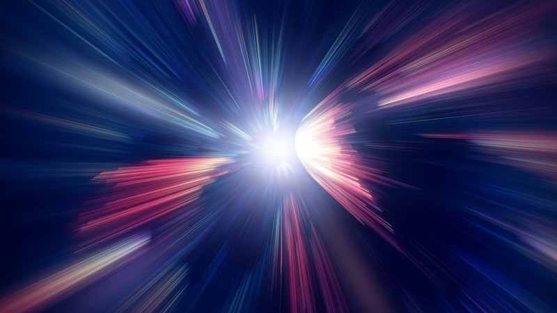 abstract, colorful, 3D Abstract, lightspeed, blue background