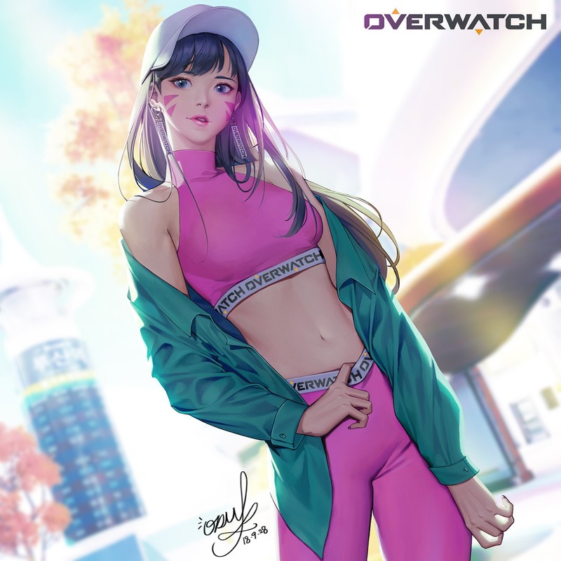 video game art, video games, video game characters, video game girls, Overwatch, D.Va (Overwatch), anime girls, anime, 2018 (Year)