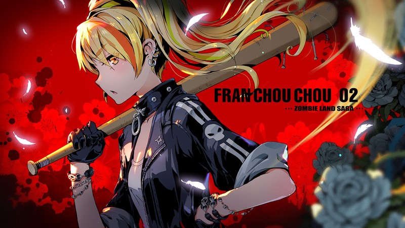 Zombieland Saga, anime girls, blonde, Zombie 2 / Saki Nikaidou, piercing