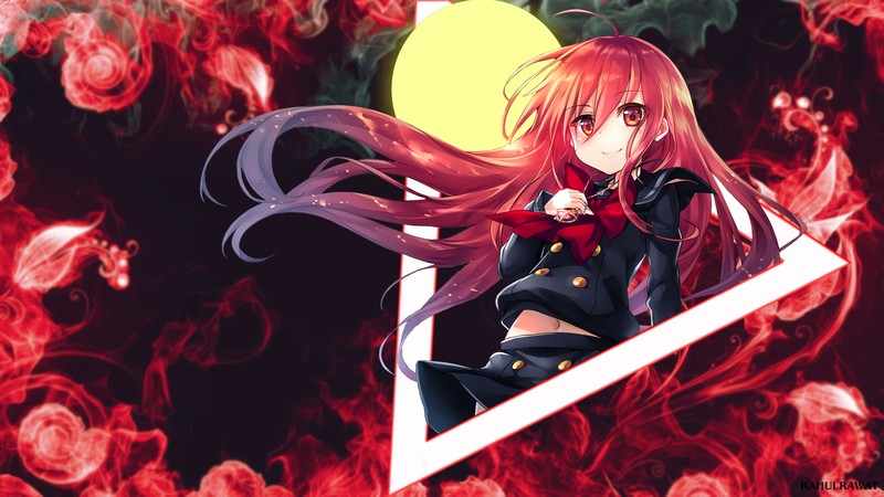 anime, red, artwork, Shakugan no Shana