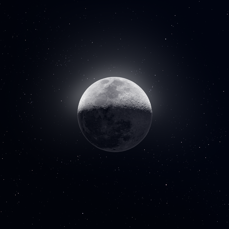 Moon, space, space art, Andrew McCarthy