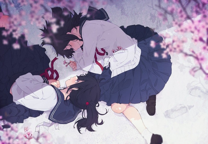 anime, anime girls, original characters, school uniform