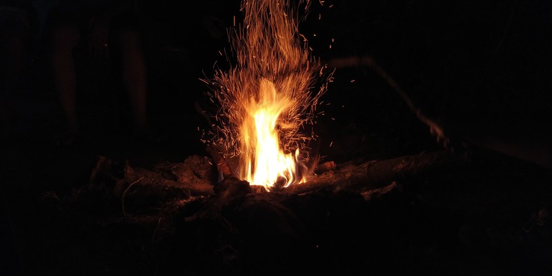 campfire, fire, dark, fireplace
