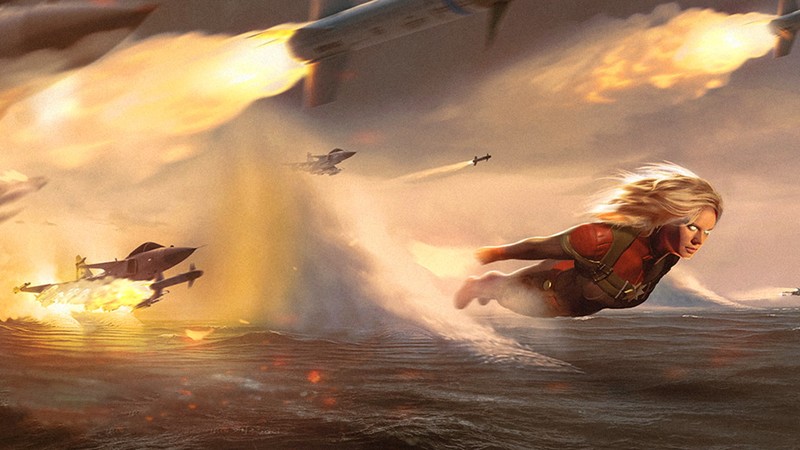 Captain Marvel, Brie Larson, Marvel Cinematic Universe, Marvel Comics, Marvel Super Heroes, Carol Danvers, artwork, superheroines