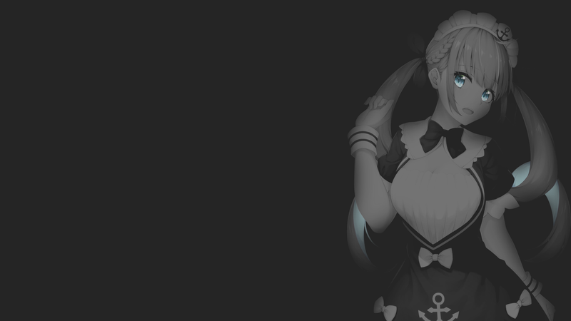 anime, anime girls, cafes, dark background, boobs, ecchi, model, illustration, women, sky, blue, Tails (character), maid, art installation, night