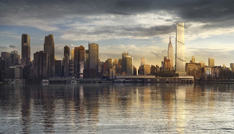 Manhattan, city, New York City, render, Hudson River, skyscraper