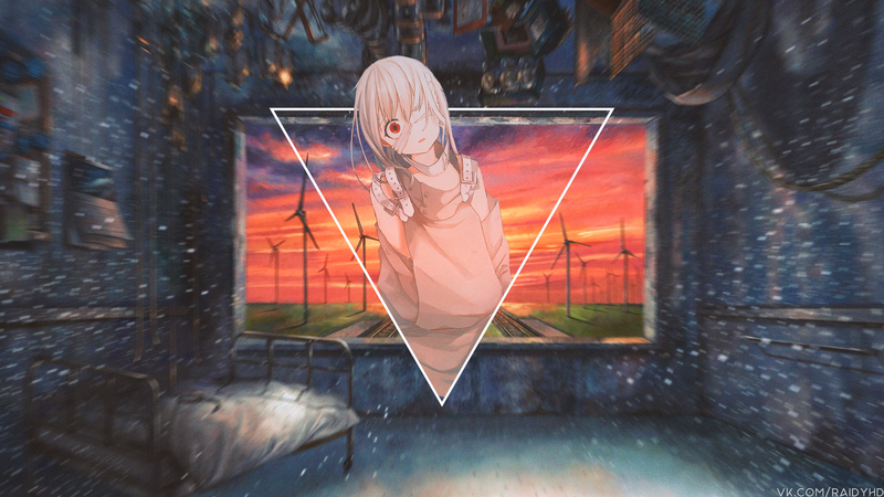 anime girls, anime, picture-in-picture